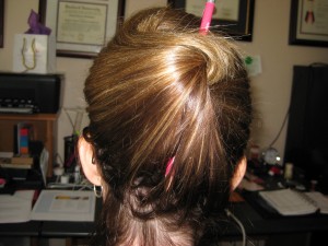 Pencil-hair-bun