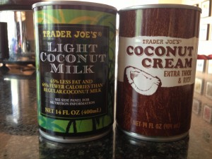 Trader Joe's offers two kinds. The one on the right is richer, but also has 75% saturated fat. 